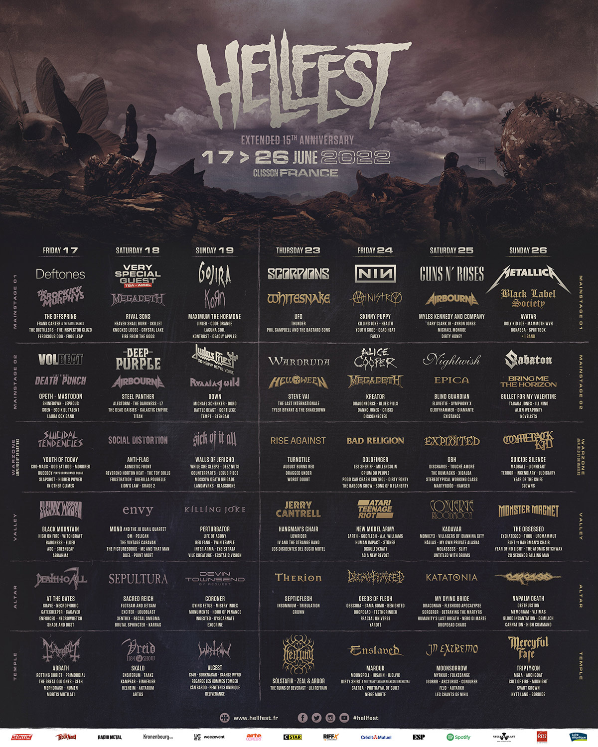 Hellfest 2022 lineup