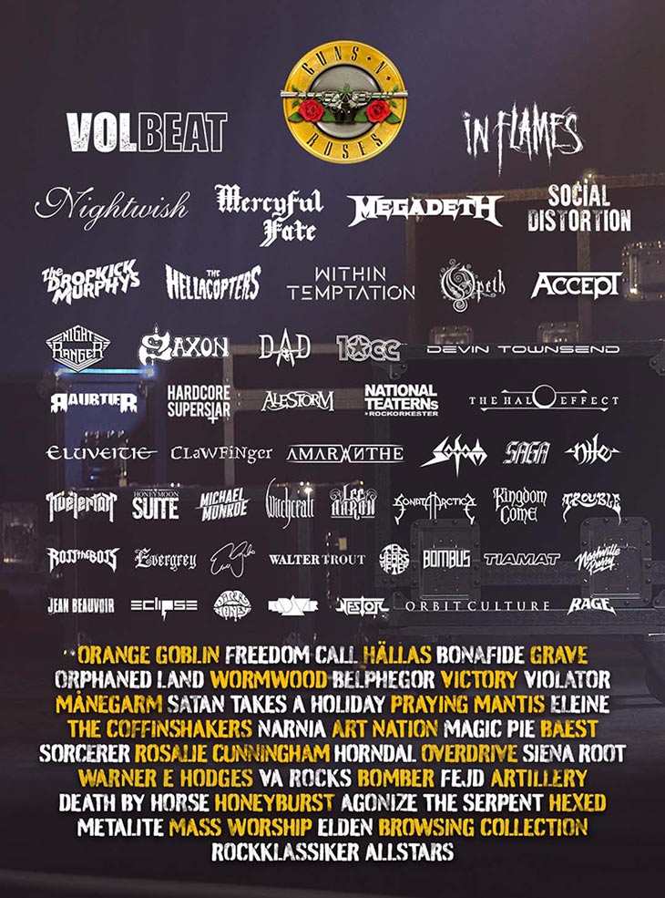 Sweden Rock Festival lineup 2022